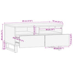 Salongbord Brun 80X55X40 Cm Heltre Mango