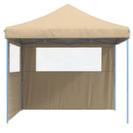 Sammenleggbart Partytelt Pop-Up Med 2 Sidevegger Beige