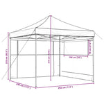 Sammenleggbart Partytelt Pop-Up Med 2 Sidevegger Beige