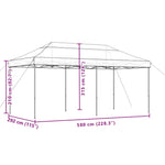 Sammenleggbart Partytelt Pop-Up Beige 580X292X315 Cm