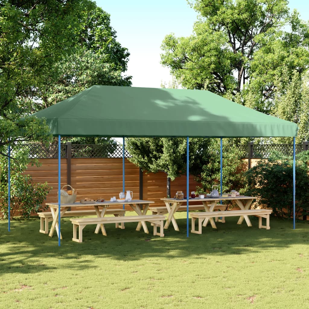 Sammenleggbart Partytelt Pop-Up Grønn 580X292X315 Cm