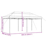 Sammenleggbart Partytelt Pop-Up Brun 580X292X315 Cm