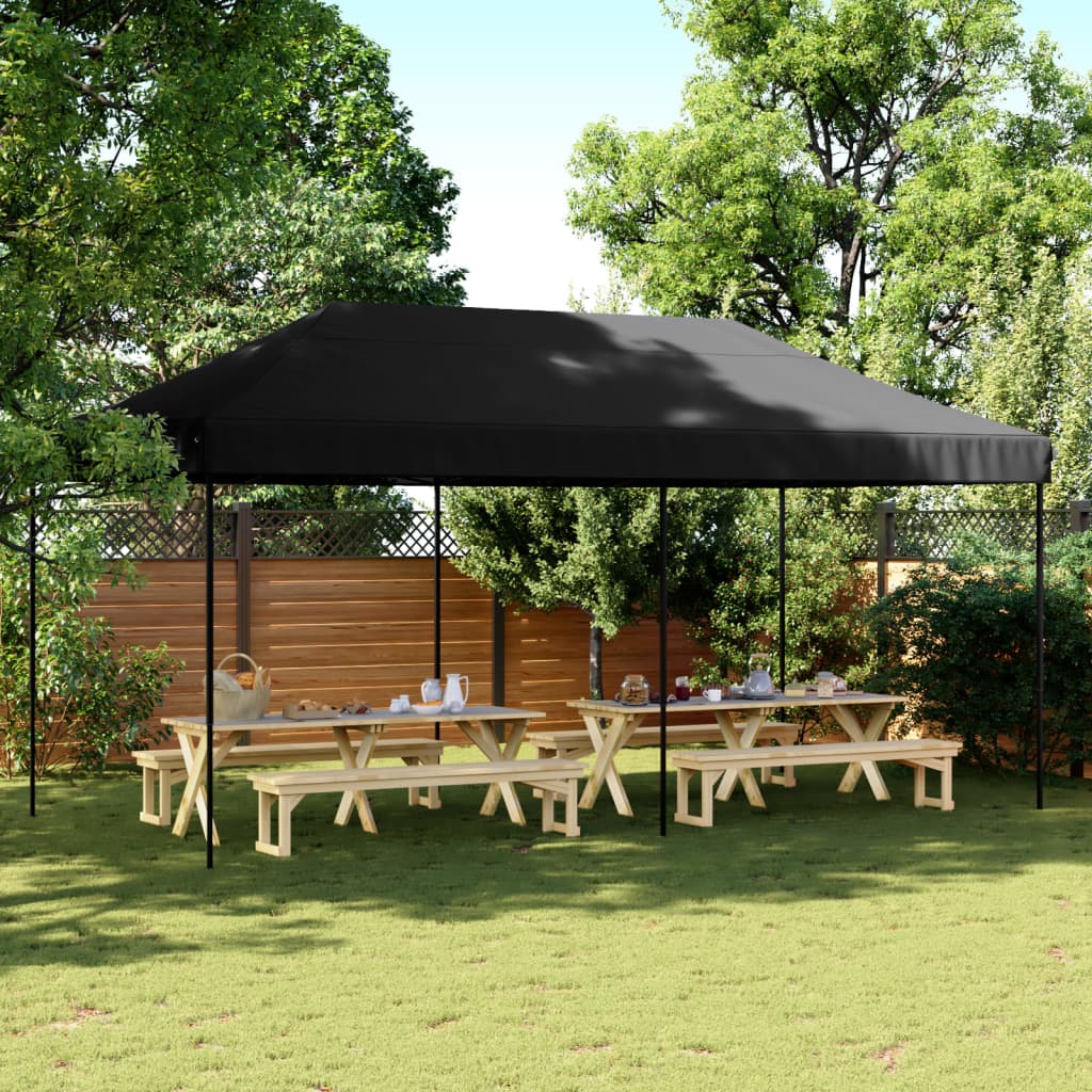 Sammenleggbart Partytelt Pop-Up Svart 580X292X315 Cm