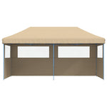Sammenleggbart Partytelt Pop-Up Med 3 Sidevegger Beige