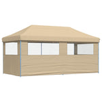 Sammenleggbart Partytelt Pop-Up Med 3 Sidevegger Beige