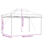 Sammenleggbart Partytelt Pop-Up Brun 440X292X315 Cm