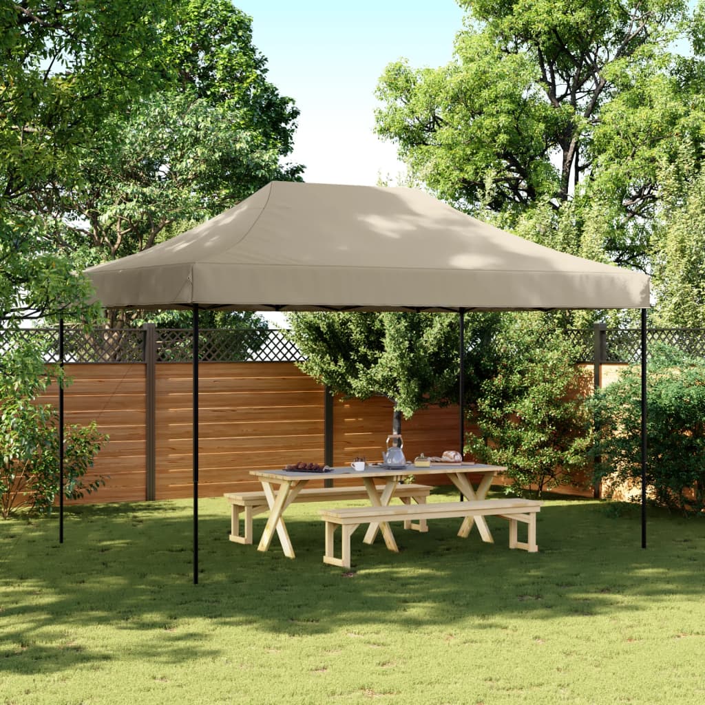 Sammenleggbart Partytelt Pop-Up Gråbrun 440X292X315 Cm