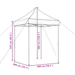 Sammenleggbart Partytelt Pop-Up Beige 200X200X306 Cm
