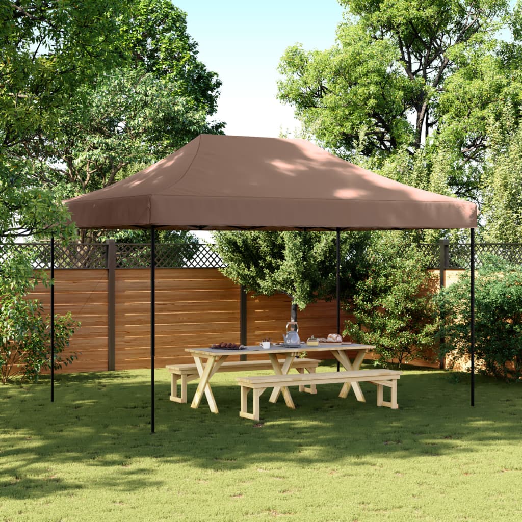 Sammenleggbart Partytelt Pop-Up Brun 410X279X315 Cm