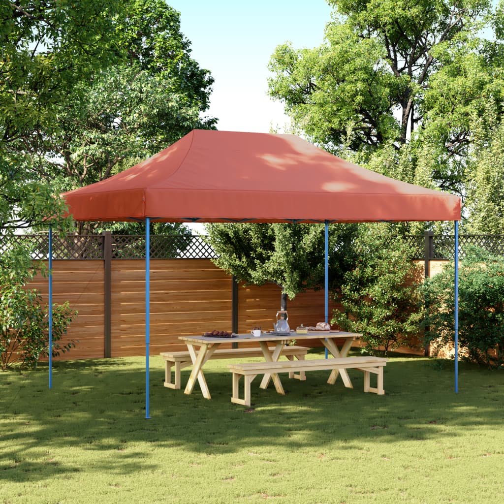 Sammenleggbart Partytelt Pop-Up Terrakotta 410X279X315 Cm
