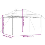 Sammenleggbart Partytelt Pop-Up Svart 410X279X315 Cm