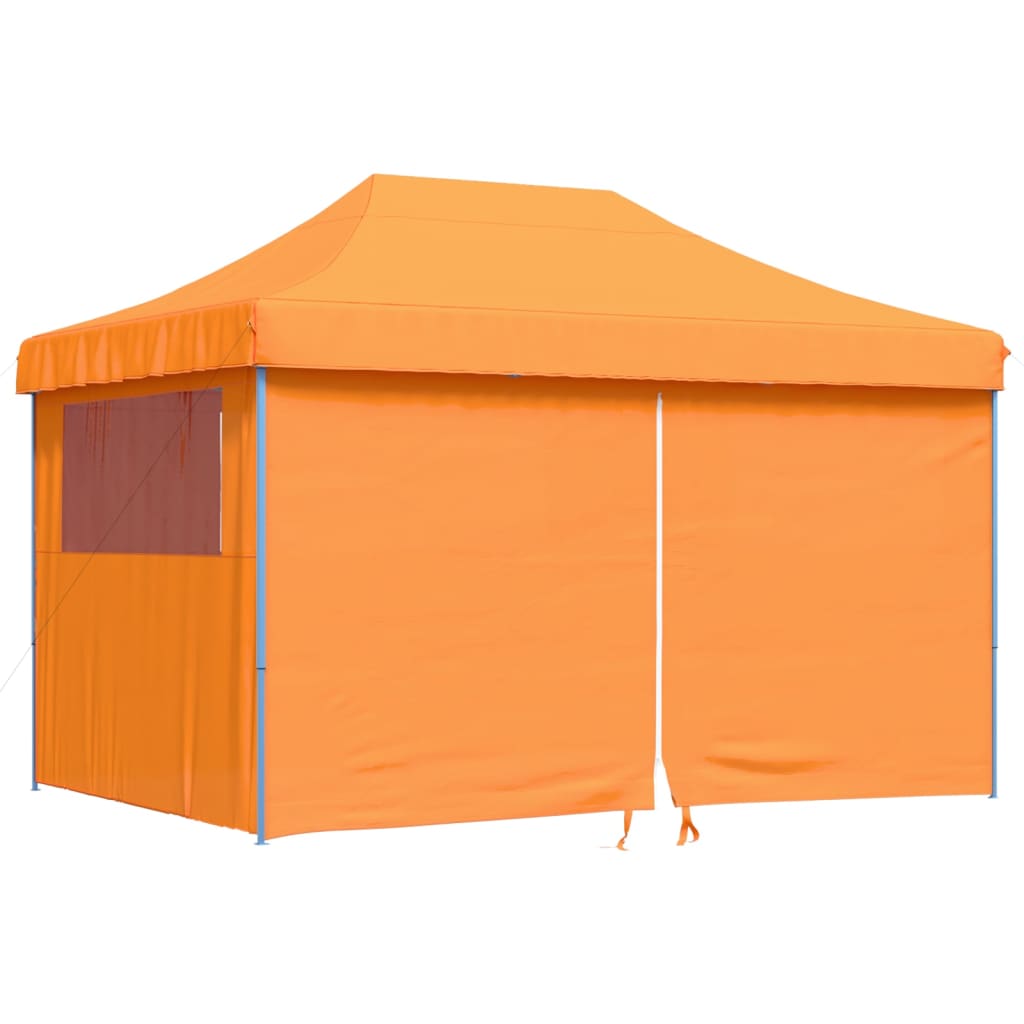 Sammenleggbart Partytelt Pop-Up Med 4 Sidevegger Oransje