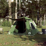 Kuppeltelt For Camping 4 Personer Grønn Hurtigutløser