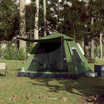 Kuppeltelt For Camping 5 Personer Grønn Hurtigutløser