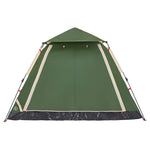 Kuppeltelt For Camping 5 Personer Grønn Hurtigutløser