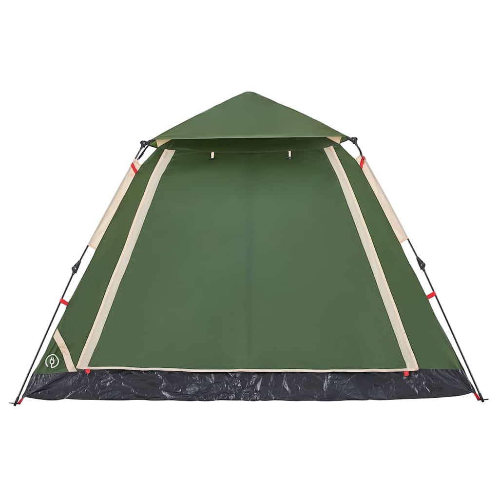 Kuppeltelt For Camping 5 Personer Grønn Hurtigutløser