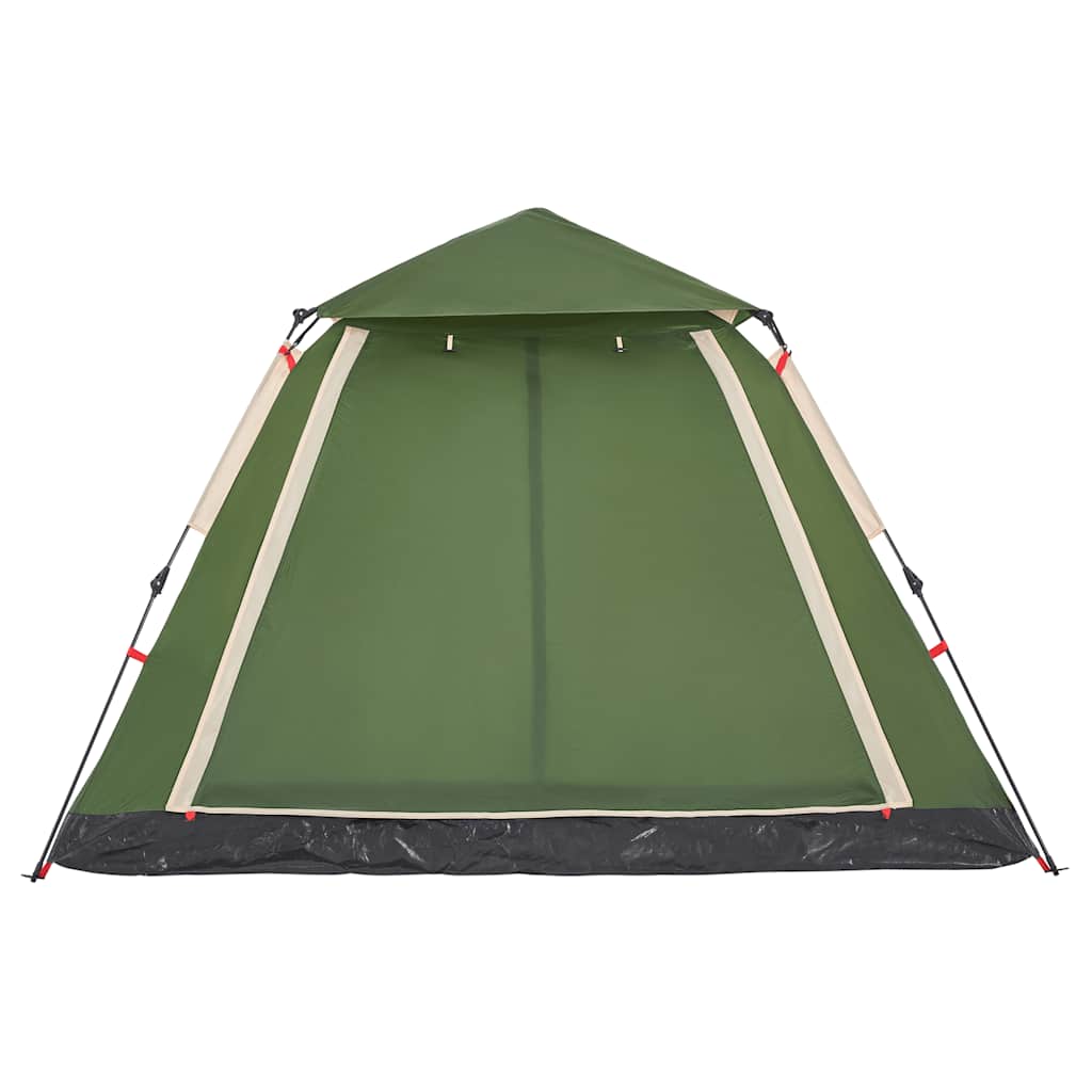 Kuppeltelt For Camping 5 Personer Grønn Hurtigutløser