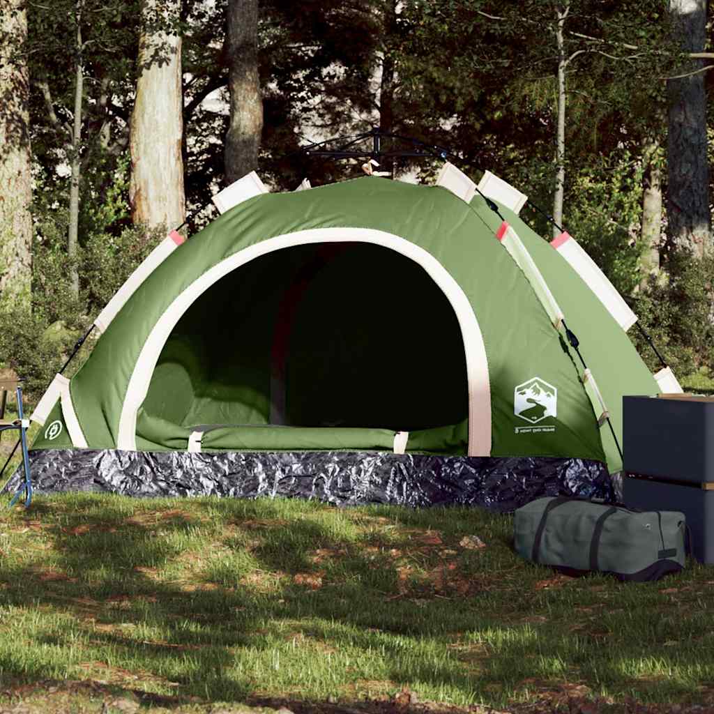 Campingtelt 2 Personer Grønn Hurtigutløser