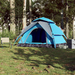 Campingtelt 3 Personer Blå Hurtigutløser