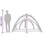 Campingtelt 5 Personer Hvit Blendingsstoff Hurtigutløser