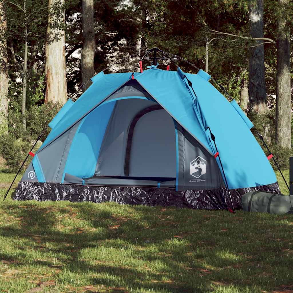 Campingtelt 2 Personer Blå Hurtigutløser