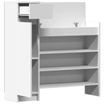 Skohylle Hvit 100,5X28X100 Cm Konstruert Tre