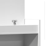 Skohylle Hvit 100,5X28X100 Cm Konstruert Tre