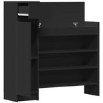 Skohylle Svart 100,5X28X100 Cm Konstruert Tre