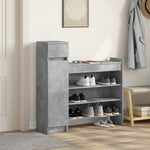 Skohylle Betonggrå 100,5X28X100 Cm Konstruert Tre
