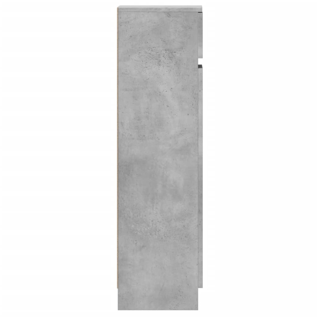 Skohylle Betonggrå 100,5X28X100 Cm Konstruert Tre
