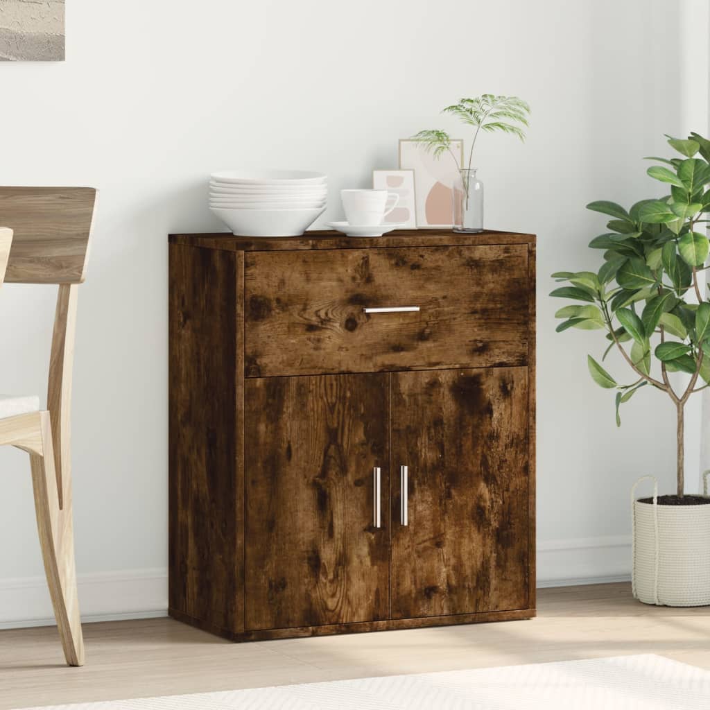 Skjenk Røkt Eik 60X31X70 Cm Konstruert Tre