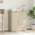 Skjenk Sonoma Eik 60X31X70 Cm Konstruert Tre
