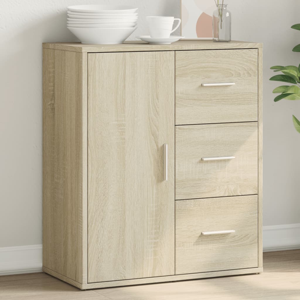 Skjenk Sonoma Eik 60X31X70 Cm Konstruert Tre