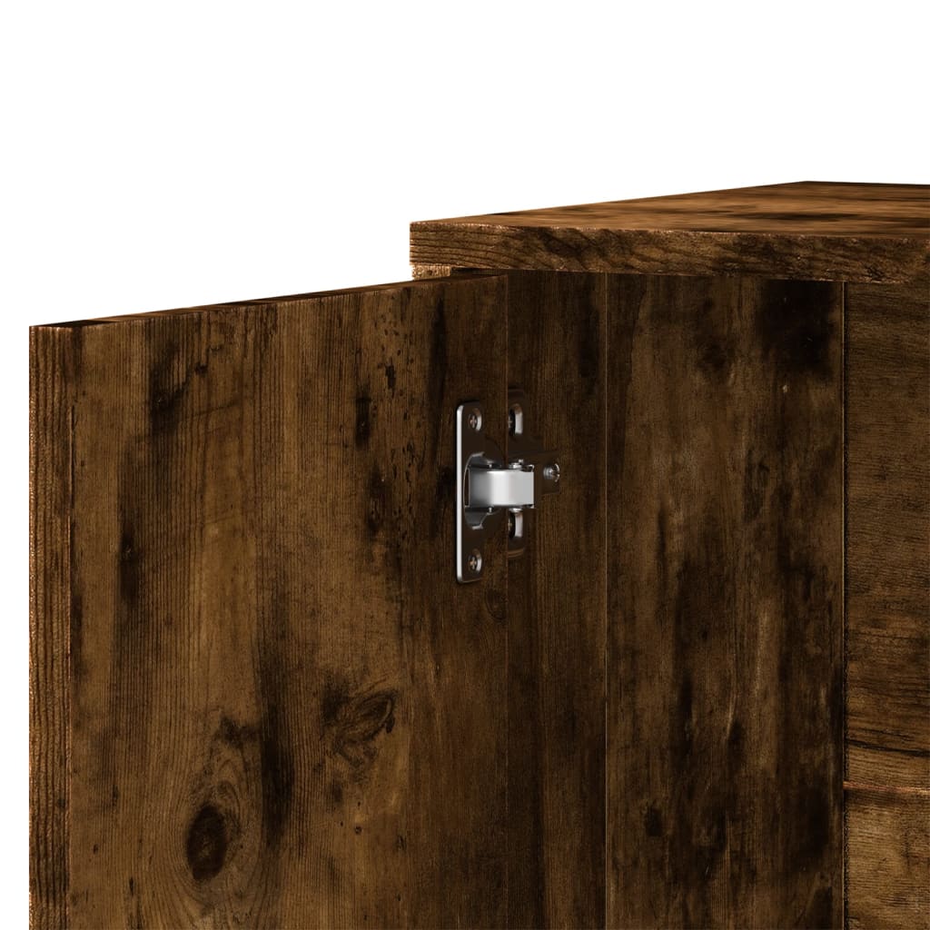 Skjenk Røkt Eik 60X31X70 Cm Konstruert Tre