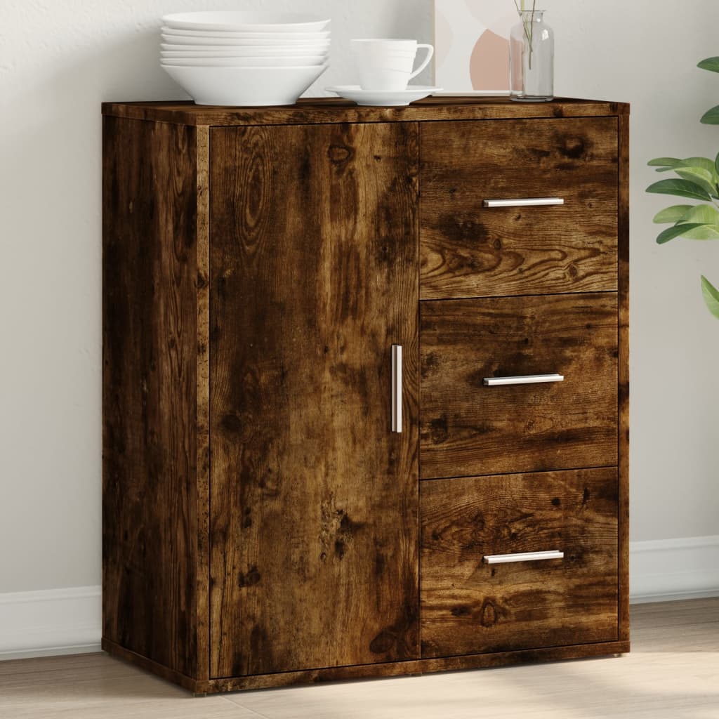 Skjenk Røkt Eik 60X31X70 Cm Konstruert Tre