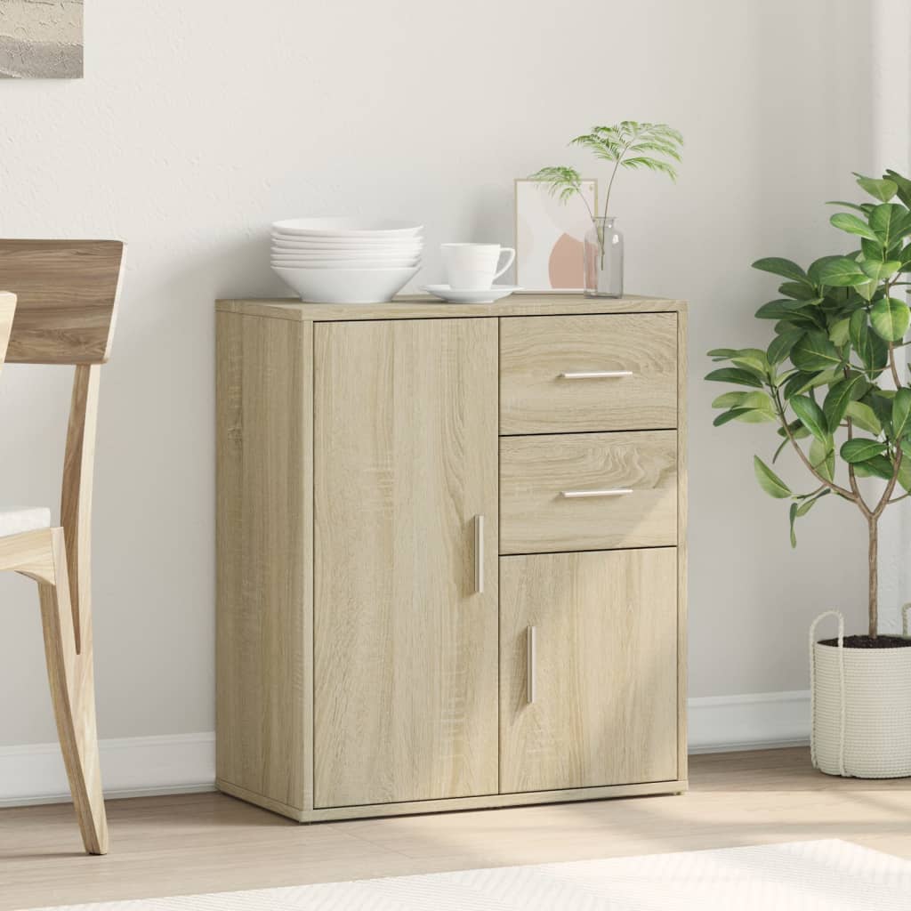 Skjenk Sonoma Eik 60X31X70 Cm Konstruert Tre