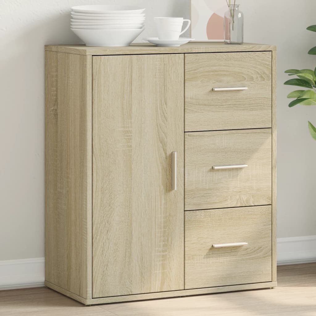 Skjenk Sonoma Eik 60X31X70 Cm Konstruert Tre