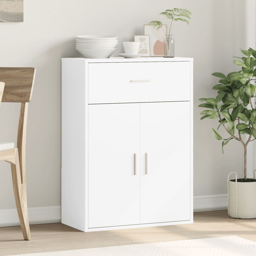 Skjenk Hvit 60X30X84 Cm Konstruert Tre