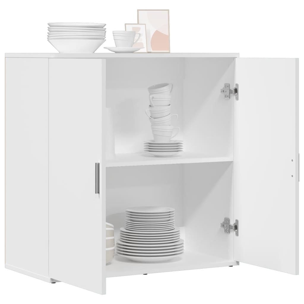 Skjenk Hvit 79X38X80 Cm Konstruert Tre