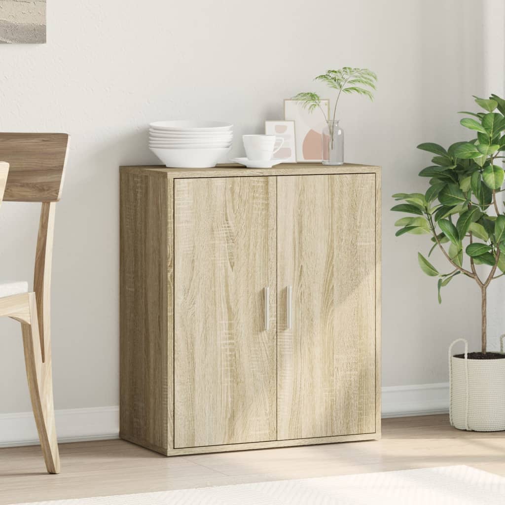 Skjenk Sonoma Eik 79X38X80 Cm Konstruert Tre