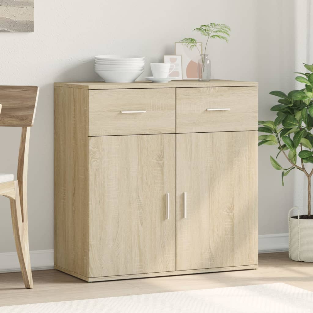 Skjenk Sonoma Eik 79X38X80 Cm Konstruert Tre