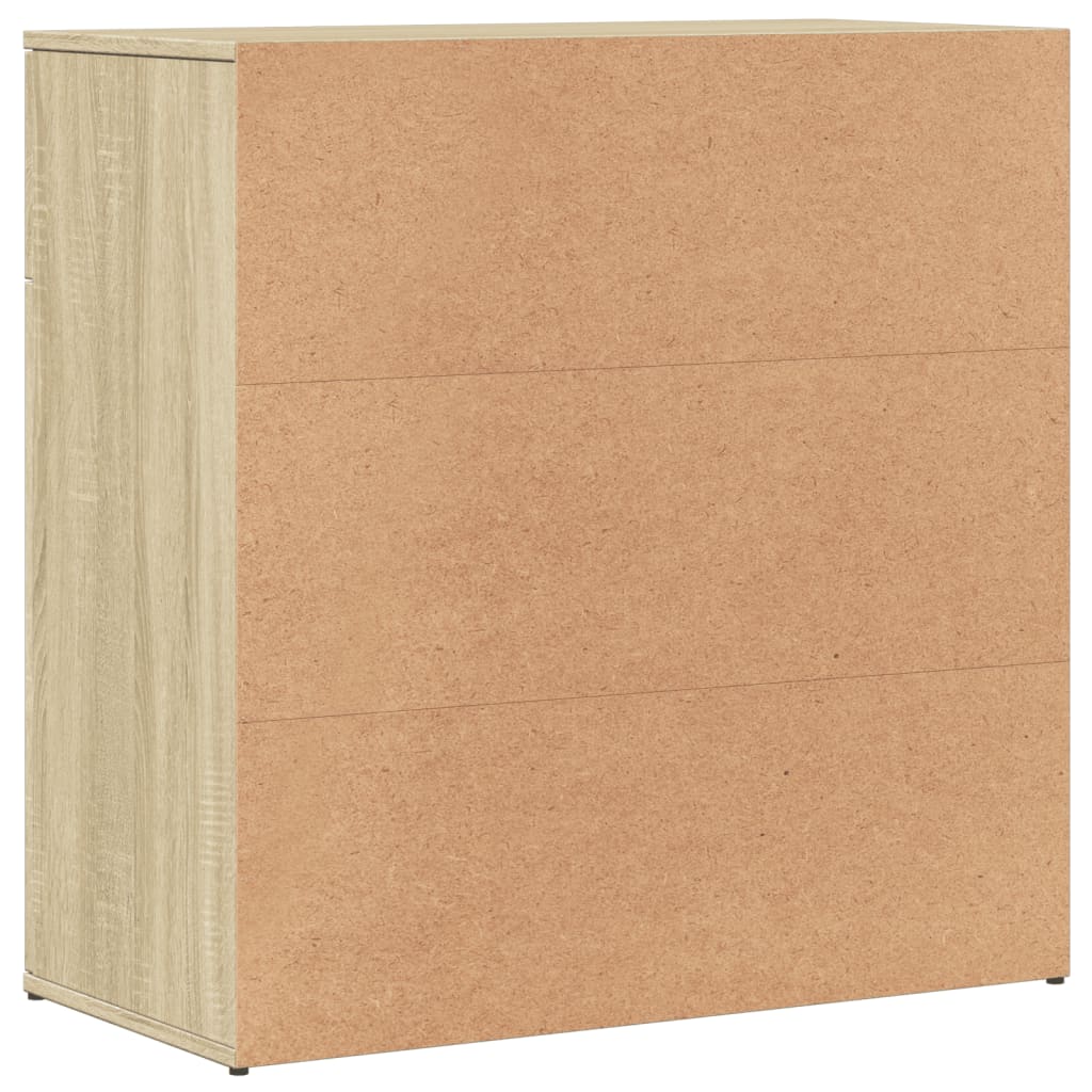 Skjenk Sonoma Eik 79X38X80 Cm Konstruert Tre