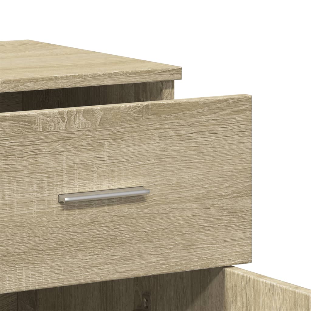 Skjenk Sonoma Eik 79X38X80 Cm Konstruert Tre