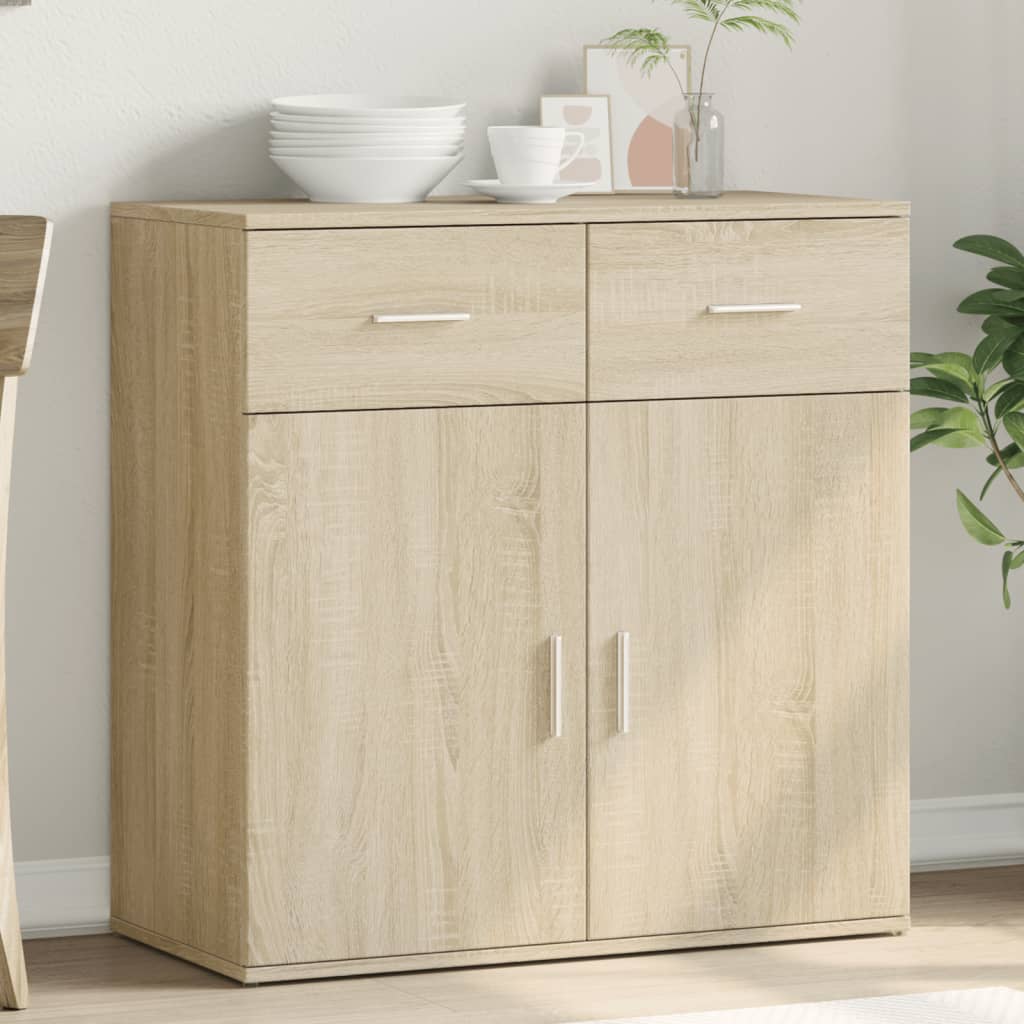 Skjenk Sonoma Eik 79X38X80 Cm Konstruert Tre