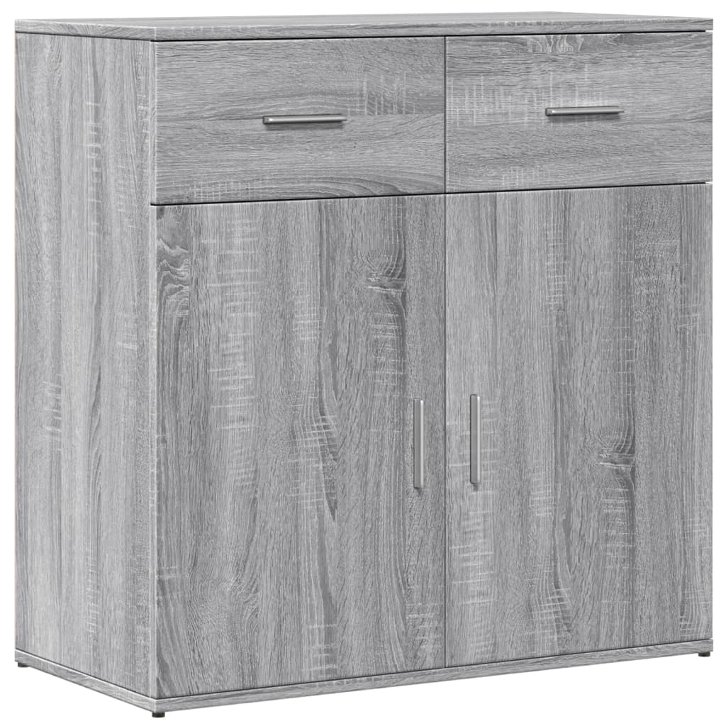 Skjenk Grå Sonoma 79X38X80 Cm Konstruert Tre