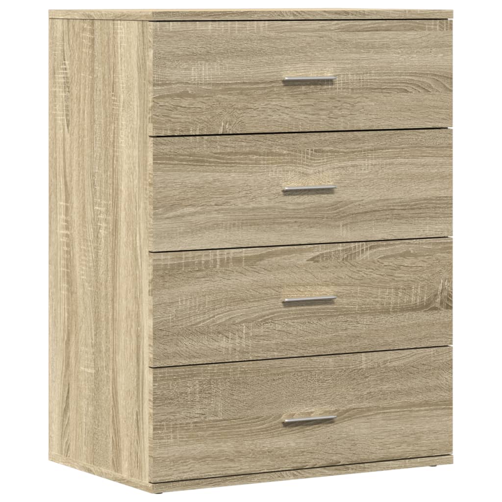 Skjenk Sonoma Eik 60X39X80 Cm Konstruert Tre