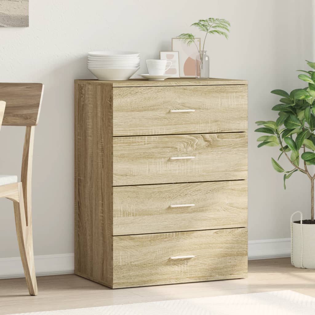Skjenk Sonoma Eik 60X39X80 Cm Konstruert Tre