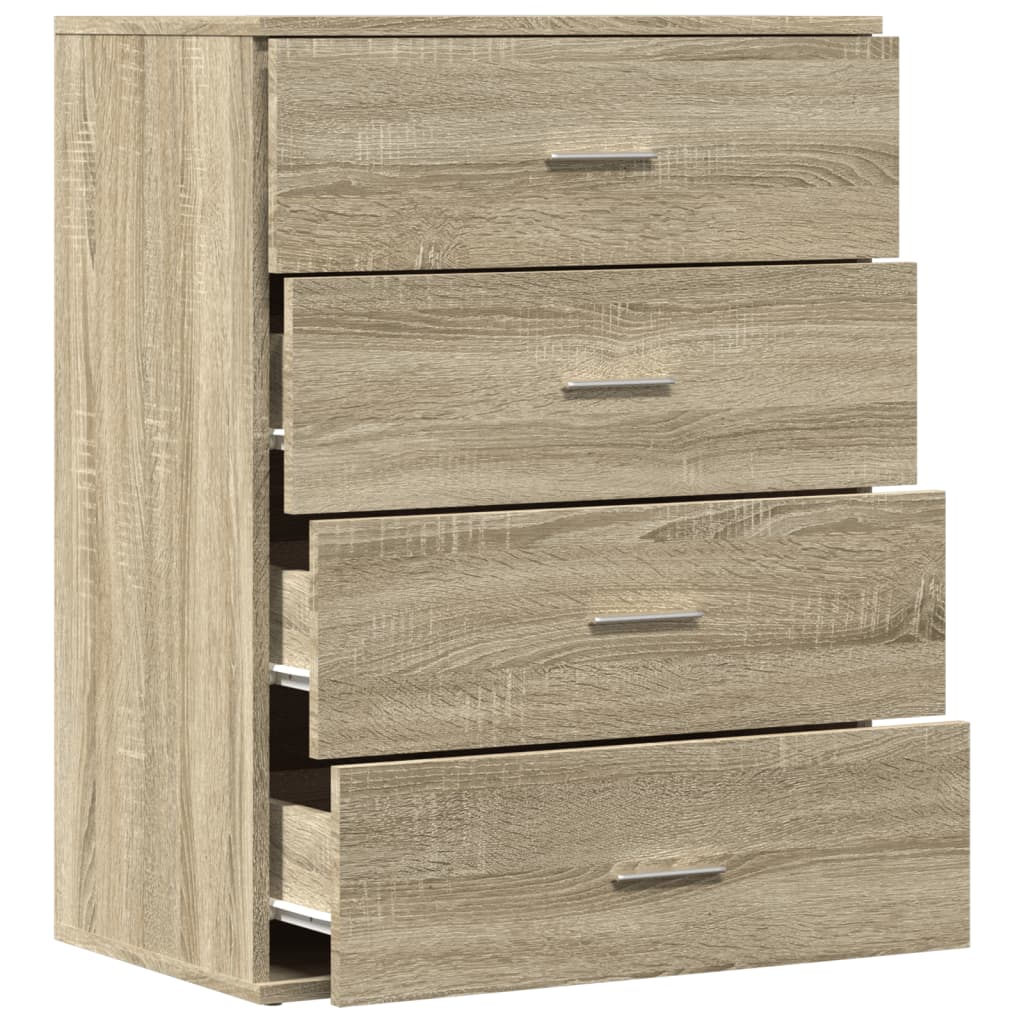 Skjenk Sonoma Eik 60X39X80 Cm Konstruert Tre