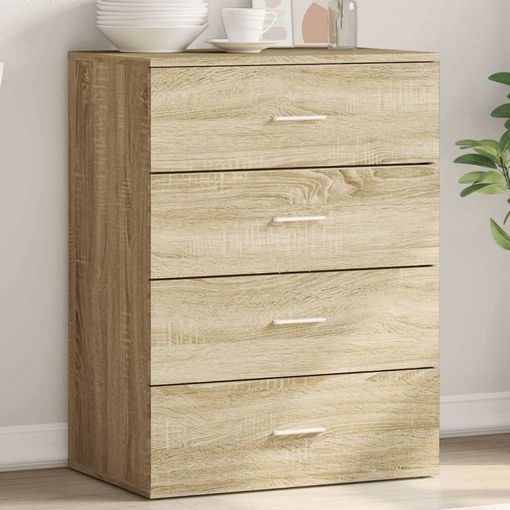 Skjenk Sonoma Eik 60X39X80 Cm Konstruert Tre