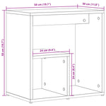 Sidebord 2 Stk Svart 50X30X50 Cm Konstruert Tre